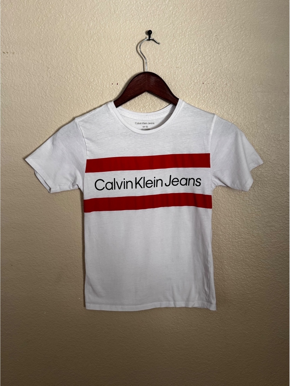 Calvin Klein Jeans Kids White Red Logo T-Shirt
